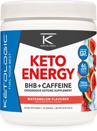 Ketologic KetoEnergy BHB (Watermelon) 30 portioner - BHB + koffein exogen ketontillskott