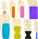 Lounsweer 720 Pcs Variety Bandages Pack Assorted Sizes Fingertip Bandages Waterproof Bandages Breathable Adhesive Bandages Bulk for First Aid Wound Care Scrapes (Vivid Color)