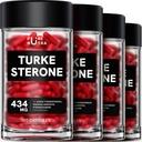 Organic Turkesterone Supplement for Men - Muscle Recovery & Growth with Organic Fadogia Agrestis, Pterostilbene, Ajuga Turkestanica | Complexed Turkesterone Powder | 480 Servings - 4 Packs