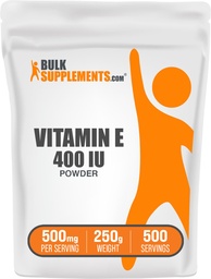 BulkSupplements.com Vitamin E 400 IE Powder - som D-Alpha Tocopherol, Nutritional Supplements - Gluten Free, 500mg per Servering, 250g (8,8 oz) (Pack av 1)