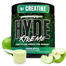 PROSUPPS Mr Hyde Xtreme Pre Workout Powder med kreatin, Beta Alanine & Caffeine - Extreme Energy, Pumps, Focus & Performance - Fitness & Gym Supplements for Men & Women (Green Apple, 30 Servings)