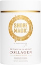 Shore Magic Premium Marine Collagen Powder Typer I-IV | Wild Fish-Sourced, Hydrolyzed, Unflavored & Odorless | 9g Protein Per Servering - Stöder hud, hår, naglar, Joints & Bones | 4-månaders leverans