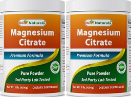 Bästa Naturals Magnesium Citrate Powder 1 pund (1 LB (Pack of 2))