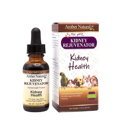 Amber NaturalZ Kidney Rejuvenator Herbal Supplement för hundar, katter, fåglar, kaniner och Guinea grisar | Stöder normal njurfunktion | Naturhjälp för njurhälsa