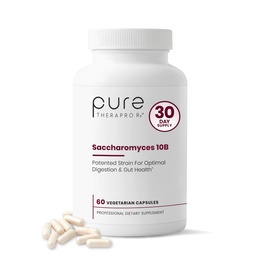 Saccharomyces Boulardii Probiotics 10 Billion CFU - Tillverkad i USA | Inga fillers, Patented Strain: Lynside CNCM I-3799 Probiotika för män och kvinnor | Pure TheraPro Rx - 60 kapslar