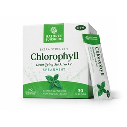 Naturens Sunshine Chlorophyll Stick Packs: Supercharge Your Detox och Boost Gut Health i bekväma, läckra Stick Packs (Spearmint)