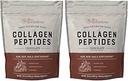 Live Conscious Collagen Peptides Powder - Chocolate Collagen Powder - Hair, Skin, Nail och Joint Support - Typ I & III Grass-Fed Collagen Supplements for Women and Men (2-Pack)
