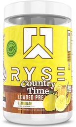 RYSE Loaded Pre Workout Powder - Country Time Lemonade - Daily Pre-Workout för män och kvinnor med 325mg koffein, Beta Alanine och Citrulline för pump, fokus och energi - 30 portioner