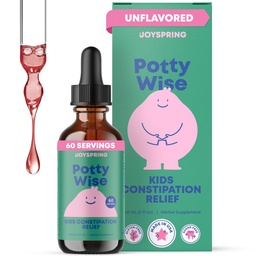 JoySpring Potty Wise - Gentle Digestive Support för barn - främjar hälsosam matsmältning med Senna & Elderberry - Vegan, Gluten-Free, Sugar-Free (2 fl oz) 60 portioner