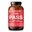 STONE RELIEF Pass AM - Daytime Herbal Kidney Support för lättnad, komfort och ökat flöde (180 kapslar + Stone Catcher + Tryckt guidebok)