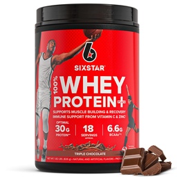 Sex Star Whey Protein Powder Plus - Muscle Building & Recovery Formel med Whey Isolate Powder, BCAA, 30g Protein, Immune Support - Post-Workout Supplement - Triple Chocolate, 1,8 lbs