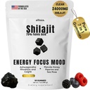 Performance Shilajit Gummies with CoQ10 and Ashwagandha – Pure 7-in-1 Formula with 75% Fulvic Acid & 92+ Minerals – For Men & Women, Energy, Focus & Stress Support – 60 Sugar-Free, Himalayan Gummies