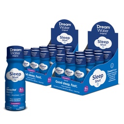 Dream Water Natural Sleep Aid, GABA, MELATONIN, 5HTP, 2.5oz Shot, Snoozeberry, 24 greve Economy Value Pack