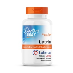 Läkare Bästa Lutein, Stöder Eye Health & Performance, Non-GMO, Gluten Free, 20 mg, 60 Softgels