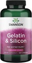 Swanson Gelatin och Silicon - Collagen Proteins Supporting Healthy Hair and Nails - hjälper till att leverera viktiga mineraler för starka naglar och tjockt hår - 20mg Silicon och 1,08 Grams Gelatin - (200 kapslar)