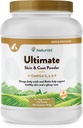 NaturVet Ultimate Skin & Coat Powder Pet Supplement för hundar och katter - Inkluderar Omegas 3, 6, 9, Biotin, Vitaminer - För Hälsosamma Hund Coats, Cat Skin - Tasty Food Topper för husdjur - 4 lbs.