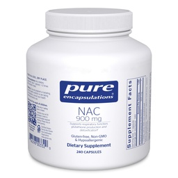 Rena inkapslingar NAC 900 mg - N-Acetyl Cysteine Amino Acid Supplement för Lung & Immune Support, Liver & Antioxidanter * - 240 kapslar
