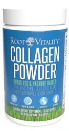 Root Vitality Collagen Peptides Powder - Grass-Fed, Pasture-Raised Hydrolyzed Protein Supplement för hud, hår och naglar - Non-GMO, Zero Sugar Daily Supplement för Män & Kvinnor (30 portioner)