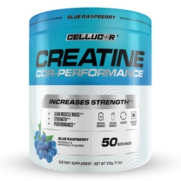 Cellucor Creatine Powder, Blue Raspberry Flavor - Ökar styrka, Lean Muscle Mass & Endurance, Micronized Creatine för snabb absorption, 5g Kreatin per portion, 50 portioner