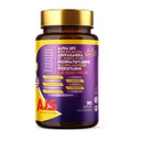 AJS Alpha GPC Nootropic Brain Supplement, Phosphatidylserine, St John'sWort Ginkgo Biloba, Ashwagandha,Bacopa Monnieri,Pterostilbene, Magnesium Glycinate, Ginkgo Biloba,5-MTHF,Huperzine A 60CT,90 kapslar