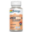 SOLARAY Triple Strength Lutein Eyes - Eye Vitamins with 18mg Lutein (Supplying 718mcg Zeaxanthin) - Plus Bilberry, Blueberry, Rosemary and Spinach - Eye Health Support for Adults - Vegan - 30 Servings