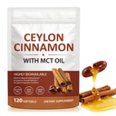 Ceylon Cinnamon Softgels with MCT Oil – Premium Antioxidant-Rich Dietary Supplement for Daily Wellness, Digestive Comfort & Immune System Support – Non-GMO, Gluten-Free, 120 Capsules
