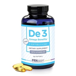PRN De3 Dry Eye Ultra Pure RTG Omega 3 - Stöd för torra ögon - 2240mg EPA & DHA - New & Improved-Burpless-1 servering, 2-månaders leverans