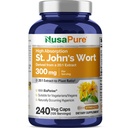 NusaPure St. John's Wort 20:1 Extract, 300 mg Equivalent till 6000mg 240 Veggie Capsules (Vegetarian, Non-GMO) Bioperine