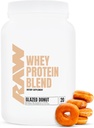 RAW Whey Protein Powder Blend, Glazed Donut (20 Servings) - Grass-Fed Microfiltered Protein Isolate for Muscle Growth & Recovery - Pre & Post Workout Sports Nutrition Supplement för Män & Kvinnor