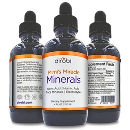 Mimi's Miracle Minerals – Fulvic & Humic Acid Supplement with 72+ Ionic Trace Minerals, Energy, Hair & Nail Growth Support, Organic Plant-Derived Liquid Drops, 4 oz