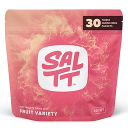 SALTT Electrolytes Powder Packets, Fruit Variety Pack (30 Packets) - Magnesium, kalium, natrium, spårmineraler - Vegan, Sugar Free, Gluten Free - Travel Essentials - Tillverkad i USA