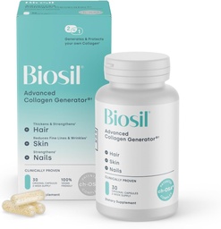 Biosil Collagen Booster Supplement - 30 Original Capsules - Patented ch-OSA Activator for Skin, Hair, Nails & Joints - Stöder naturlig produktion - 15-dagars leverans