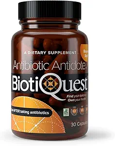 BiotiQuest Antibiotiska antidotprobiotika för att balansera kroppen efter att ha tagit antibiotika, 20 miljarder CFU, icke-GMO och Gluten Free, 30 kapslar