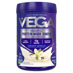 Vega Protein Made Simple Protein Powder, Vanilla - Stevia Free, Vegan, Plant Based, Healthy, Gluten Free, Pea Protein för kvinnor och män, 9.2 oz (Packaging May Vary)