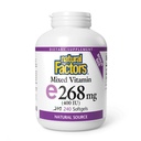 Natural Factors, Mixed Vitamin E 400 IU, Antioxidant Support for Cardiovascular and General Health, 240 softgels (240 servings)