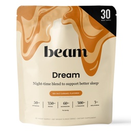 Beam Dream Sleep Powder, L-Theanine, Apigenin, Reishi och Magnesium, Tredje part testade Natural Sleep Aid & Sleep Supplement för djup sömn, avkoppling och återhämtning, naturligt sömnstöd, 30 portioner