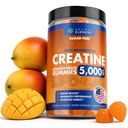 Creatine Monohydrate Sugar Free Vegan Gummies, Mango Flavor, 120 Ct