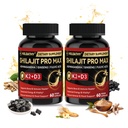 2 Pack Shilajit for Men Women, Shilajit w/Vitamin D3 K2, Shilajits for Men w/Fulvic Acid Ashwagandha, Shilajits for Extra Power Stamina Immune Support, Non-GMO Made in US 60 Capsules