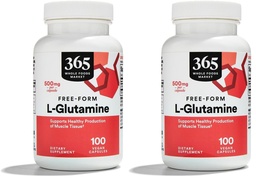 Hela livsmedelsmarknaden, L Glutamine 500Mg Veggie Caps, 100 Count (Pack of 2)