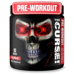 JNX SPORTS Förbannelsen! För träningspulver för män och kvinnor, koffein, beta-alanin, kreatin, L-citralin, 50 portioner, vattenmelon smak - öka energi, styrka och fokus