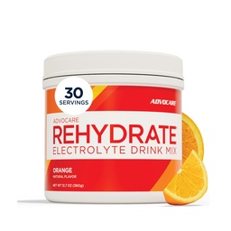 AdvoCare Rehydrate - Electrolyte Drink Mix - Inkluderar Magnesium, Natrium, Kalcium och Kalcium - Antioxidant & Amino Acid Fortified - Stöder Hydration & Återhämtning - Orange, 12,7 oz