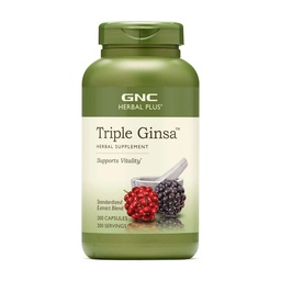 GNC Herbal Plus Triple Ginsa Supplement, stöder vitalitet, 200 portioner