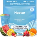 Nectar Energy Booster - Organic Caffeine, B12 & Electrolytes - Sugar Free & Zero Calorie – Healthy Coffee, Energy Drink & Soda Alternative – Hydration & Energy Supplement (Variety 18 Powder Packets)