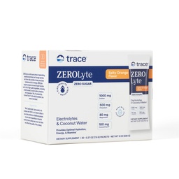 Trace Minerals ZeroLyte Salty Orange smak - Sugar Free Electrolyte Drink Mix - Stöder Hydration, Energy, Stamina - Forntida havssalt, Full Spectrum Minerals, Coconut Water - 30 Packets