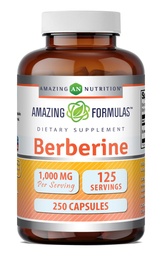Fantastiska formler Berberine 1000mg Per Servering 250 kapslar Supplement | Icke GMO | Gluten Free | Gjord i USA - Gjord i USA med garanterad renhet och styrka