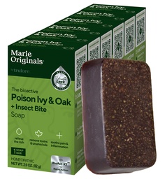 Marie Originals Poison Ivy Soap, Outdoor Skin Cleanser, 6 Pack | For poison ivy, poison oak & sumac, anti-itch cleansing bar, soothes rashes, all-natural formula, six 2.9 oz bars