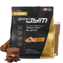 Pro JYM Chocolate Peanut Butter Protein Powder - Whey Protein Isolates, Casein, & Milk Protein, Lean Muscle Building för Män & Kvinnor, JYM Supplement Science, 22 portioner