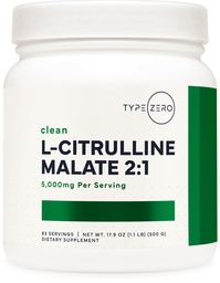 Typ Zero Clean L-Citrulline Malate 2:1 Powder Drink Mix (500g, Unflavored) (83 portioner) - Keto Friendly, Gluten Free, Non-GMO