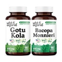 Wild & Organic Gotu Kola 90 Capsules & Bacopa 90 Capsules
