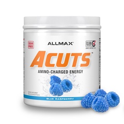 ALLMAX Nutrition AMINOCUTS (ACUTS), Amino-Charged Energy Drink med Taurin, L-Carnitine, Green Coffee Bean Extract, Blue Raspberry, 36 portioner